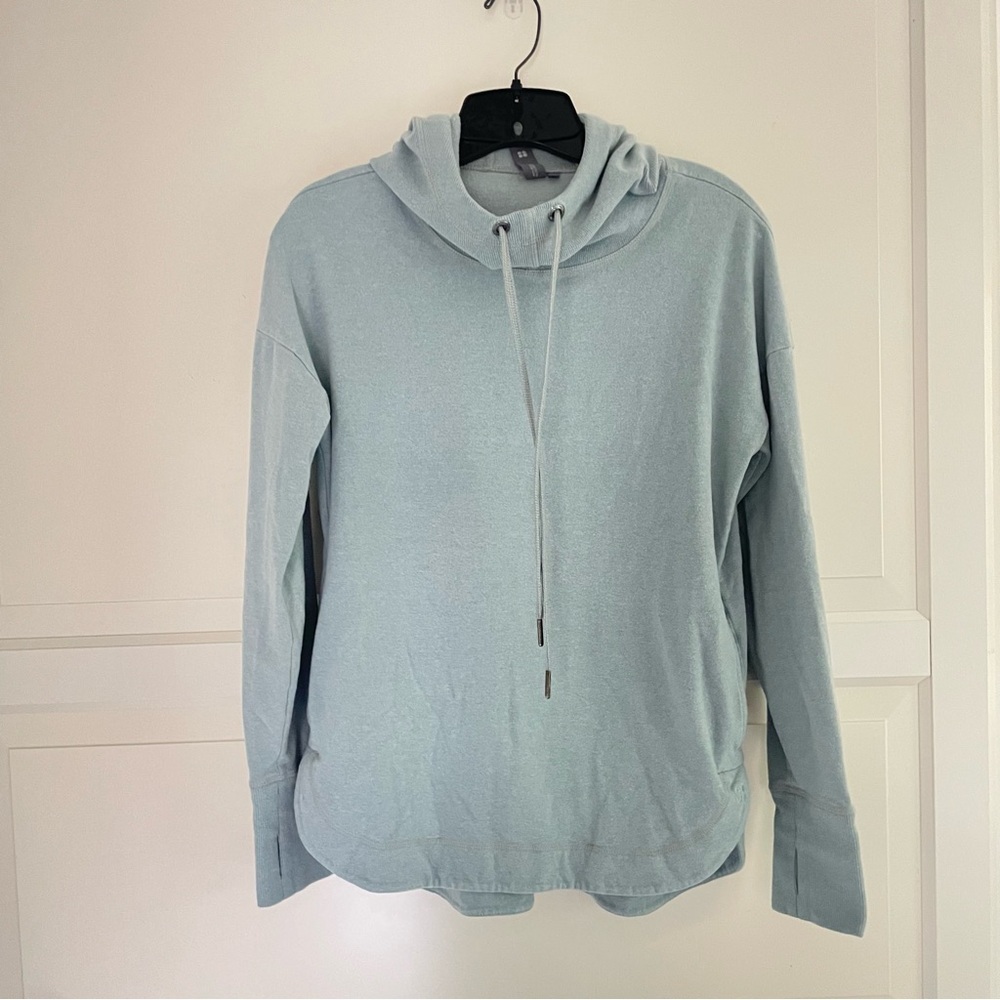 Sweaty Betty escape luxe hooded sweatshirt hoodie blue 41006 - Picture 3 of 8